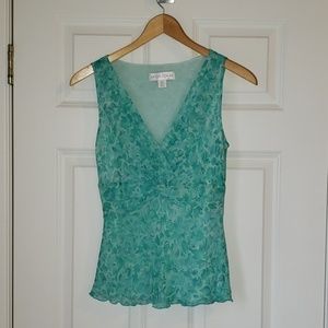 Casual Corner Floral silk blouse